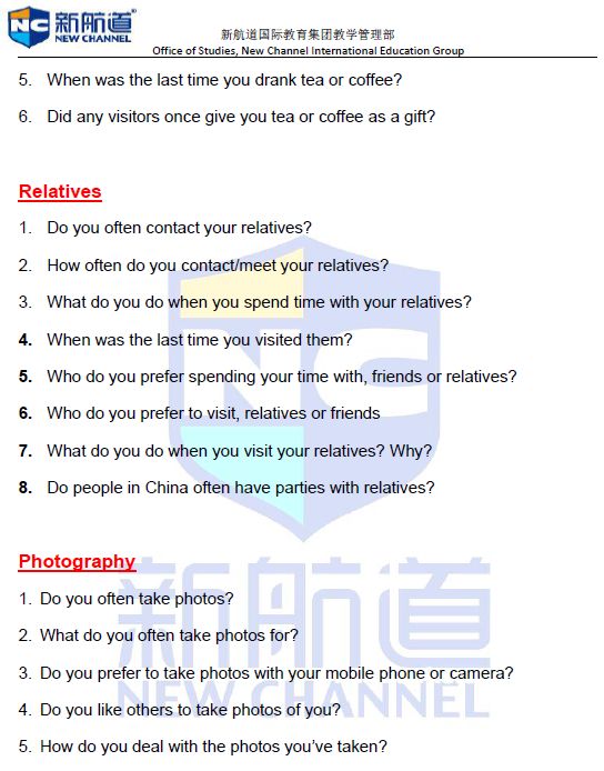 雅思口語(yǔ)預(yù)測(cè)題