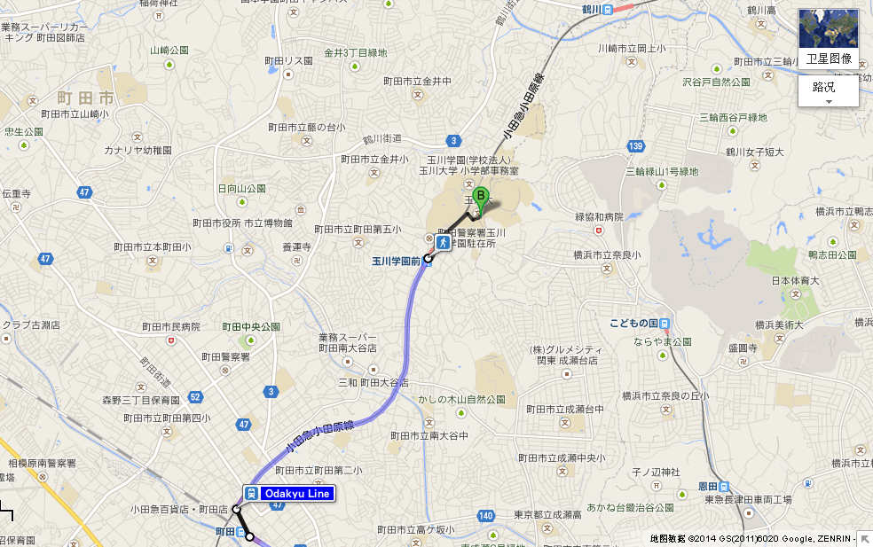 日本SAT考點之玉川學園地圖